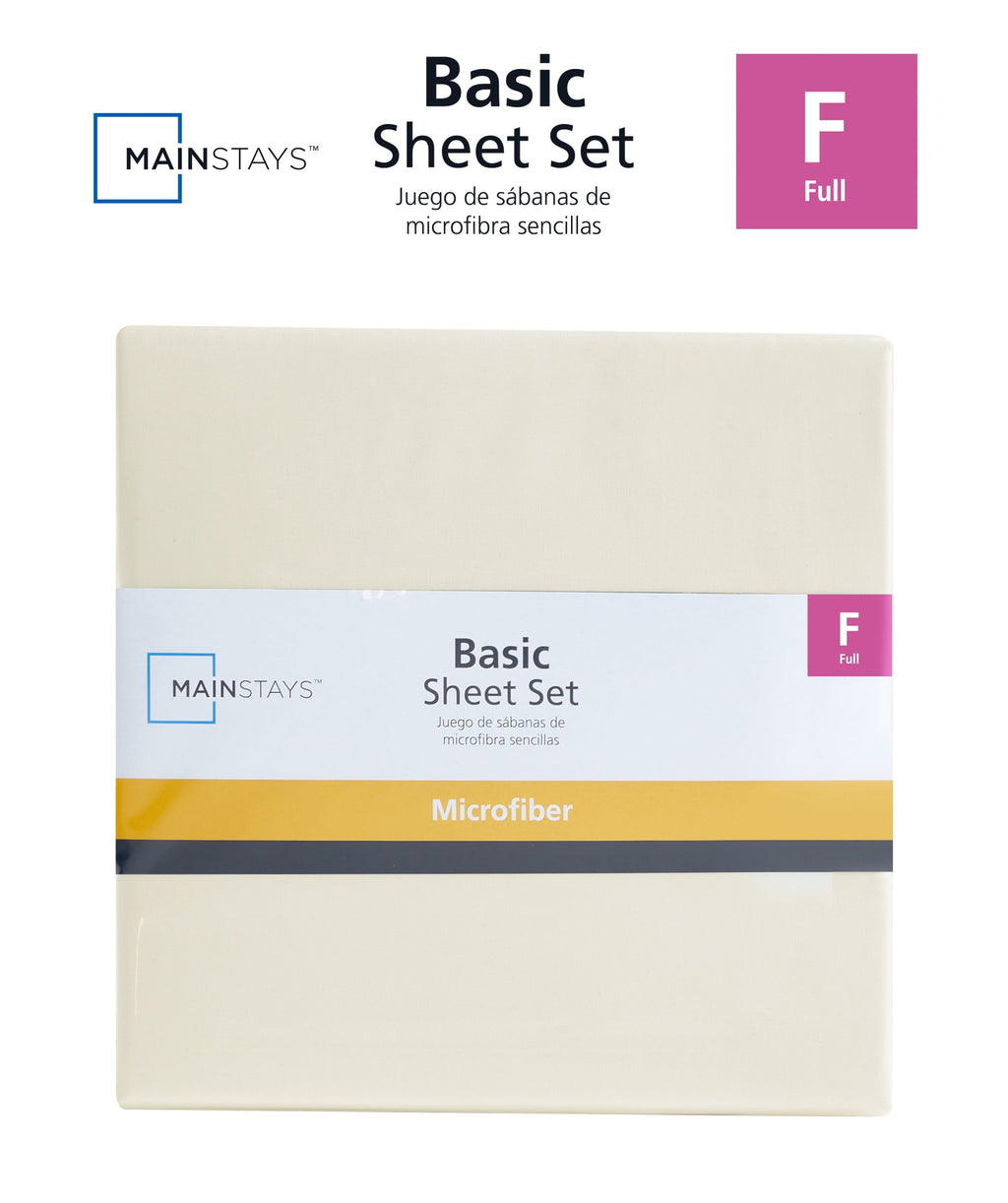 Breathable Luxury Basic Value Microfiber Bed Sheet Set, Vanilla Dream, Full, 4 Piece - Breathable Egyptian Cotton Flat & Fitted Sheets Detail