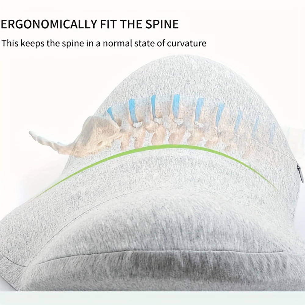 Fluffy Shredded Effective Support Adult Breathable Lumbar Bed Pillow, Soft, 1 Pack - Orthopedic Shredded Foam Bed Pillow Set Detail
