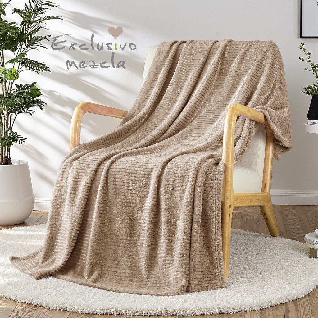 Reversible Sherpa Soft Throw Blanket, 50"x60", Camel - Super Soft Reversible Sherpa Flannel Blanket Detail