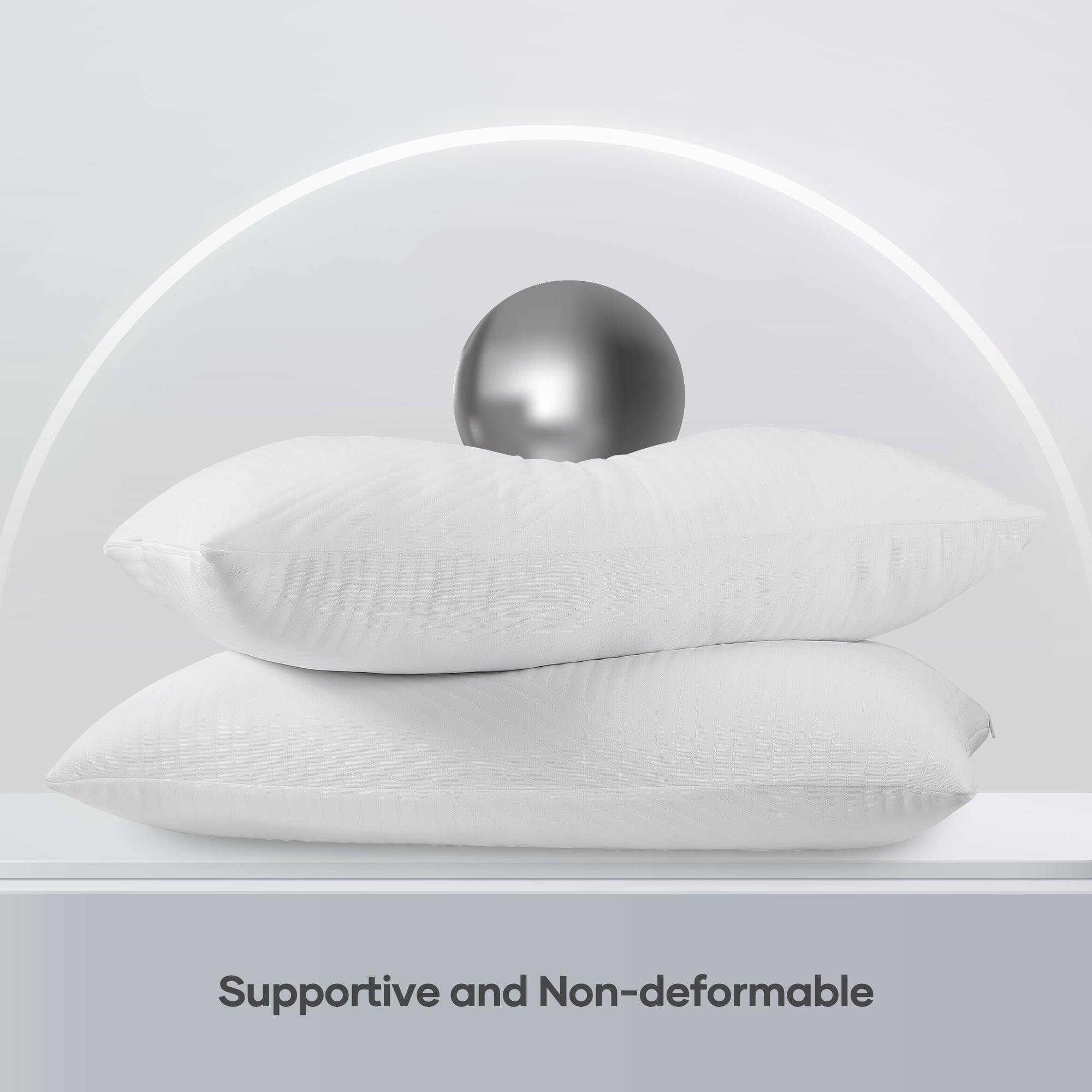 Ergonomic Memory Foam Shredded Memory Foam Pillow 2 Pack Pillow for Bed, Side, Back and Stomach Sleepers, CertiPUR-US Certified 28"x20" - Ergonomic Memory Foam Pillow for Neck Pain Support Detail
