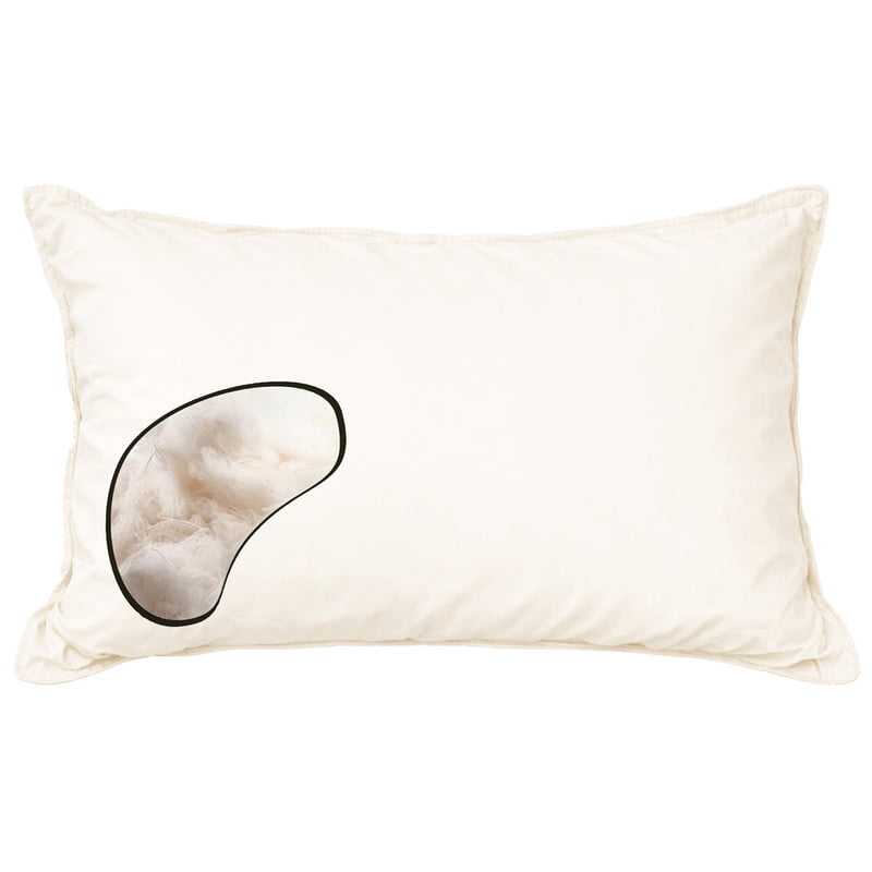 Fluffy Shredded 100% Organic Cotton Pillow with Organic Cotton Cover - GOTS CERTIFIED - Adjustable Loft, Head Neck Pain Relief, Back ... - Ergonomic Memory Foam Pillow for Neck Pain Support Detail