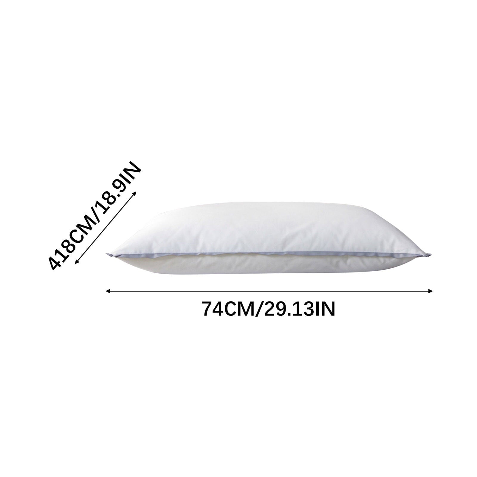 Orthopedic Support Extra Flat Soft Thin Pillows Queen Size, Bed Pillow with Full Cotton Filling for Side Back Stomach Sleepers, 20x30 In... - Orthopedic Shredded Foam Bed Pillow Set Detail