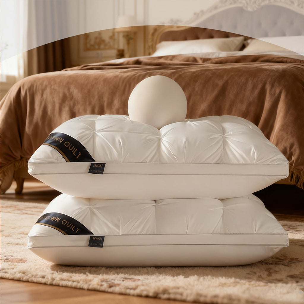 Fluffy Shredded 2-Pack 3-Line Grid Bed Pillow (20.1" x 13.97") - Soft, Breathable and Hypoallergenic - Orthopedic Shredded Foam Bed Pillow Set Detail