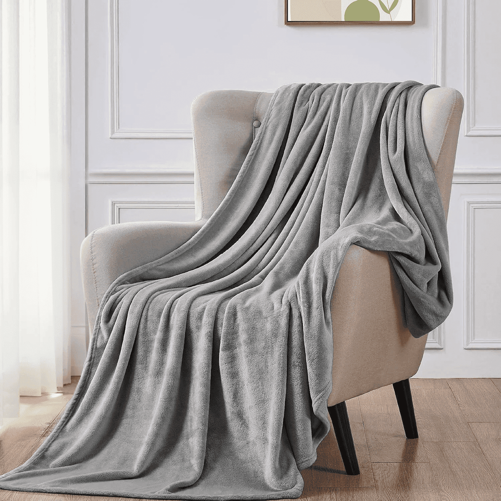 Lightweight Warm Twin Size Blanket for Bed, 60x80inch Super Cozy Soft Bed Blanket for Sleep Snap, Lightweight Reversible Blankets and ... - Luxury Knitted Decorative Throw Blanket with Fringes - Default Title